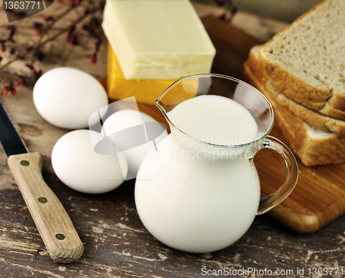 Image of dairy products and Fresh eggs