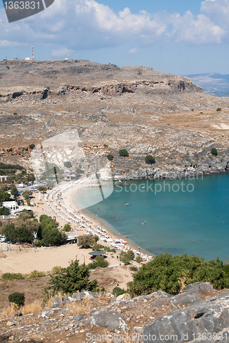 Image of Lindos Beach, Rhodes, Greece