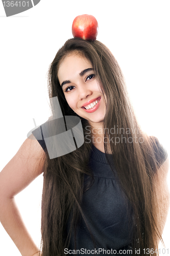 Image of girl with apple