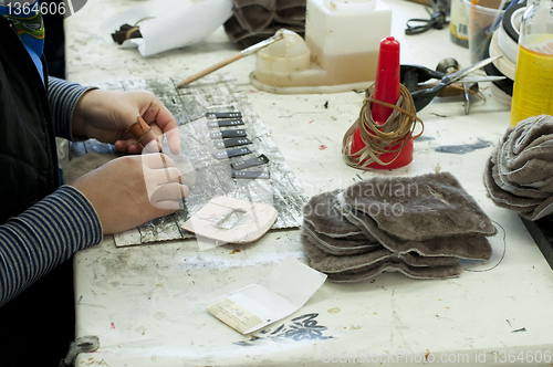 Image of Handmade manufacture of footwear