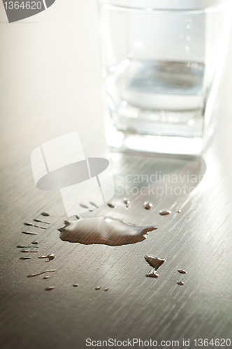 Image of Spilled water on a table