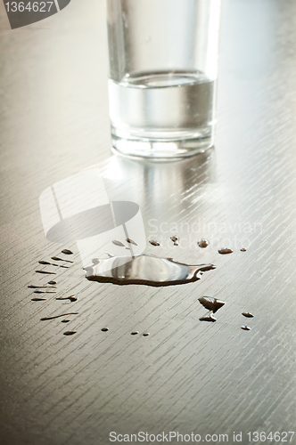 Image of Spilled water on a table