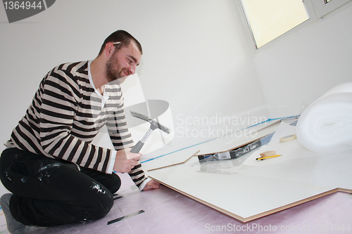 Image of Worker in home renovation