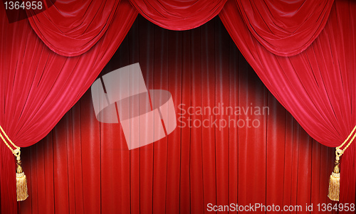 Image of Curtains of a movie theater 