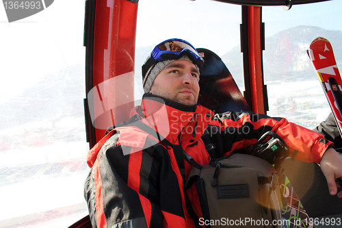 Image of Young man in ski