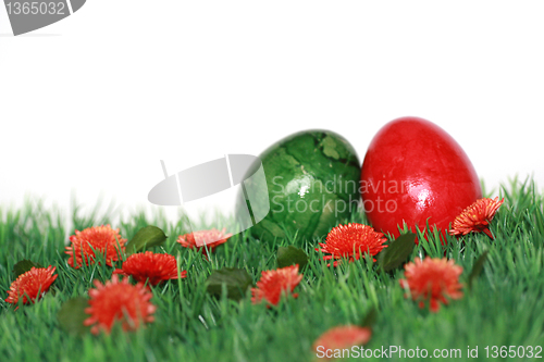 Image of Green and red Easter egg 