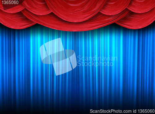 Image of Modern curtains of a stage 