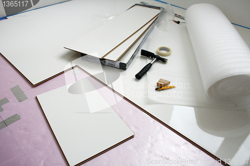 Image of White laminate