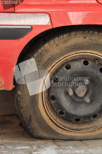 Image of Flat tire. 