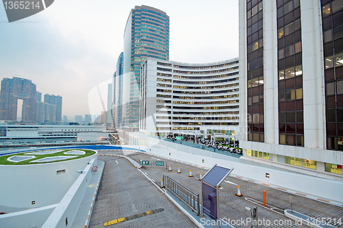 Image of curve slip road into the car park 