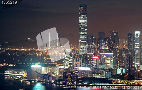 Image of Hong Kong at night 