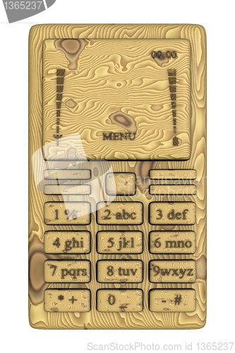 Image of Wooden mobile phone