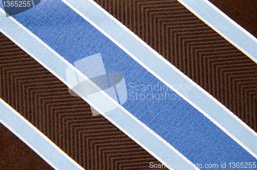 Image of Closeup view of a striped neck tie
