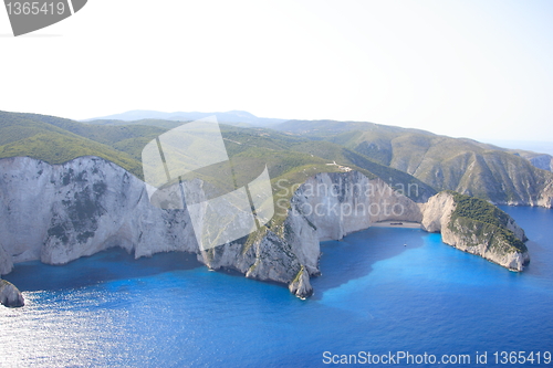 Image of Aerial view on the island of Zakynthos 