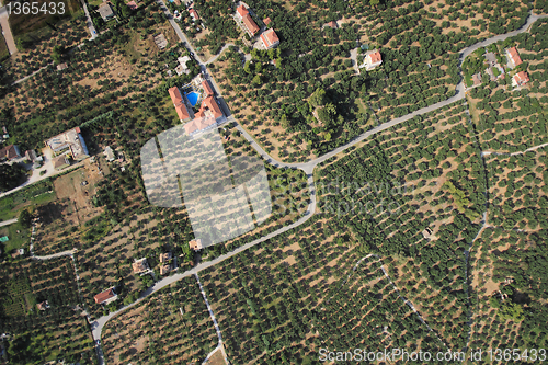 Image of Aerial view on Zakynthos Greece 