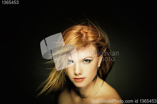 Image of Beauty with shiny golden hair
