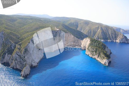 Image of Aerial view on the island of Zakynthos 