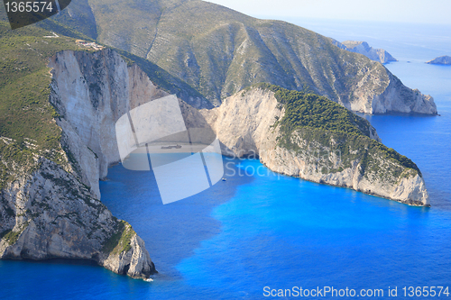 Image of Aerial view on the island of Zakynthos 