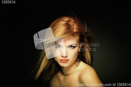 Image of Beauty with shiny golden hair