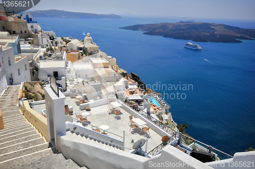 Image of view of Fira town - Santorini 