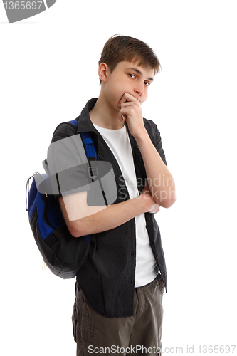 Image of Thinking male student