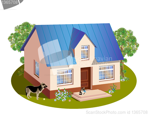 Image of   model of three dimensions family  house