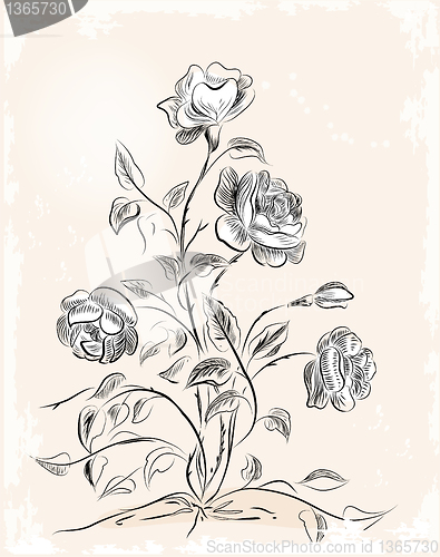 Image of vintage greeting card with roses
