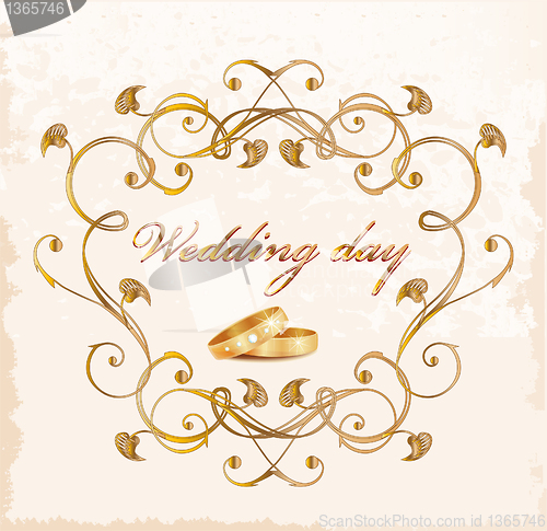 Image of Vintage wedding card.