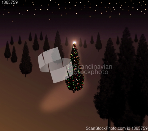 Image of Christmas Tree Red