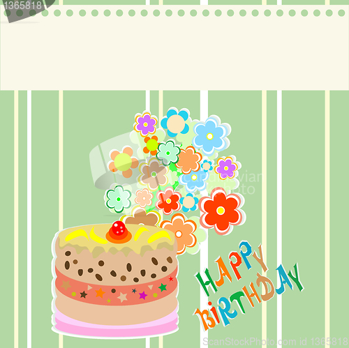 Image of flower cute frame design with cupcake. vector