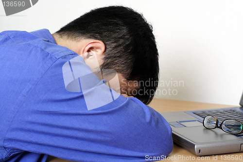 Image of Tired businessman