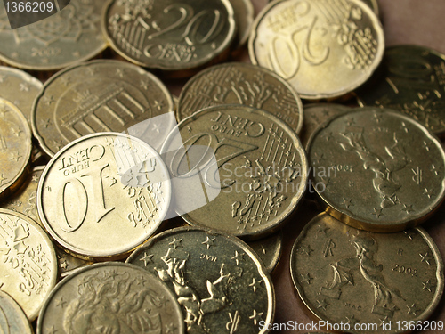 Image of Euro coins background