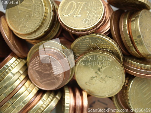 Image of Euro coins background