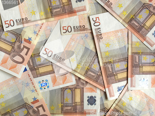 Image of Euro bankonotes background