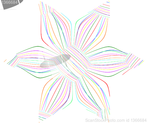 Image of abstract color lines flower