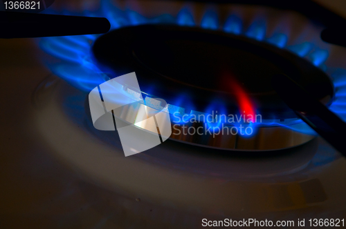 Image of Blue Flames of Gas