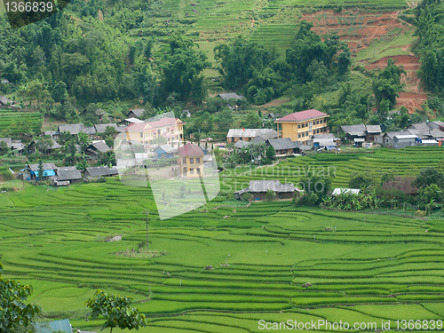 Image of Hill tribe community in Sapa Valley, Vietnam