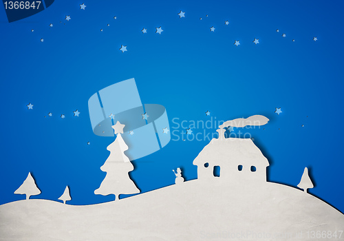 Image of blue christmas background