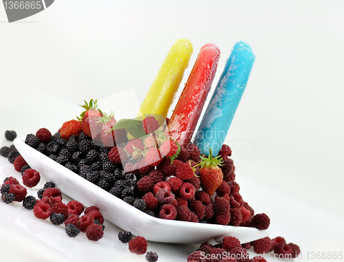 Image of ice cream and berries