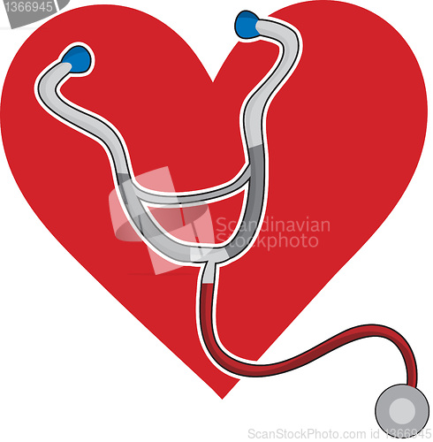 Image of Stethoscope and Heart