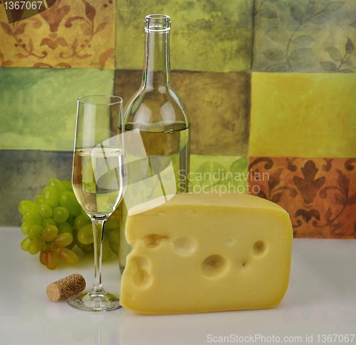 Image of Wine and cheese
