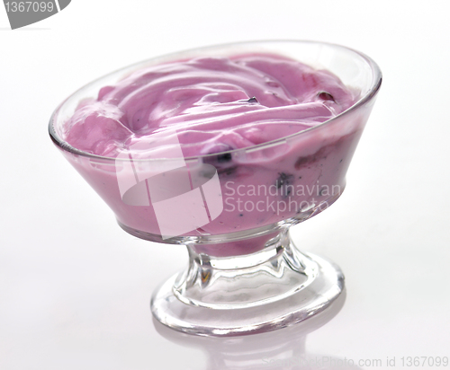 Image of blackberry and strawberry yogurt
