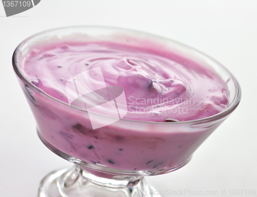 Image of blackberry and strawberry yogurt