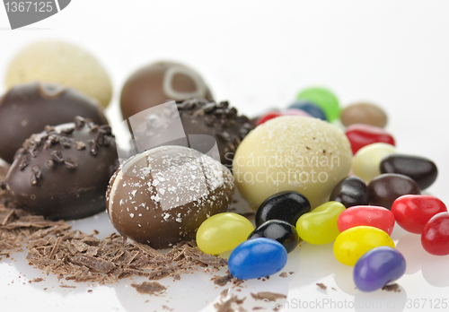 Image of chocolate eggs and candies