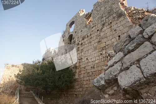 Image of Crusaders castle ruins in Galilee