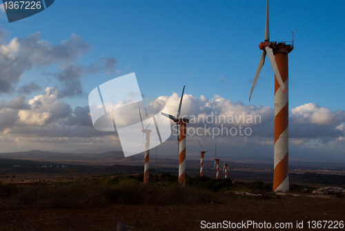 Image of wind turbines in israel