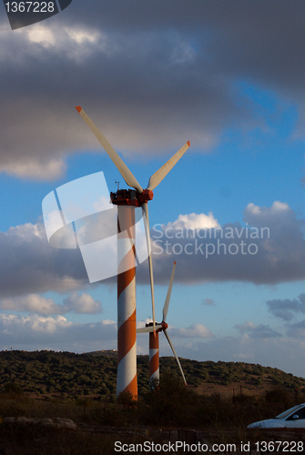 Image of wind turbines in israel