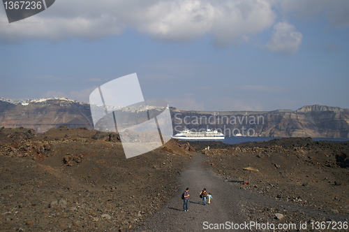 Image of Aegean sea, Santorini island