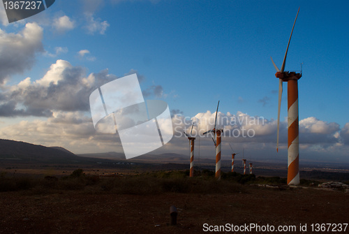 Image of wind turbines in israel