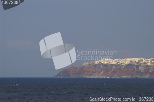 Image of Aegean sea, Santorini island